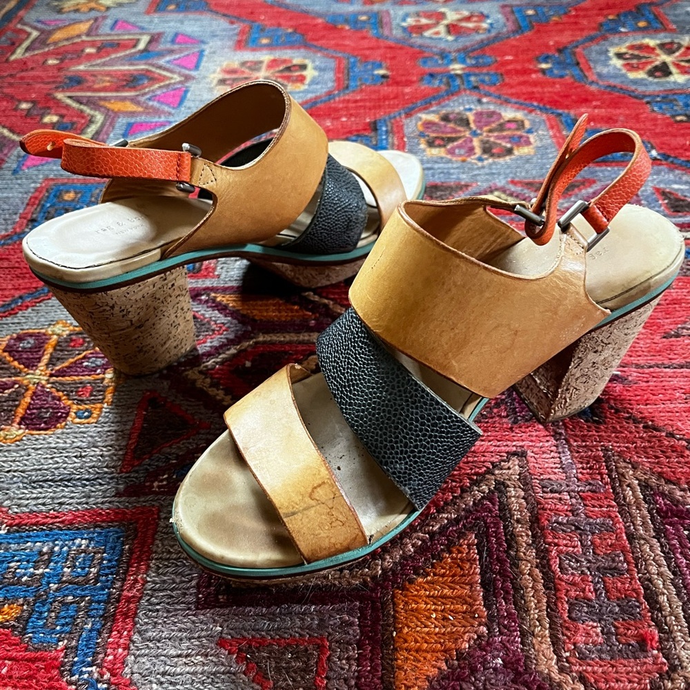 Rag and Bone cork heeled sandals